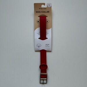Wild One Dog Collar - L (15-18") - Strawberry Red